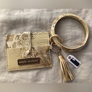 (NWT) Simply Southern snake prints mini wallet and key holder